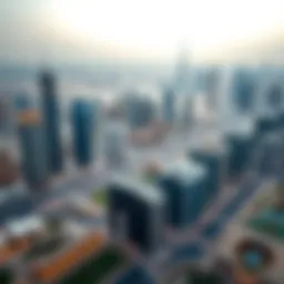 Aerial view of Dubai's skyline showcasing real estate developments