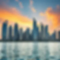 Stunning skyline of Business Bay with modern architecture