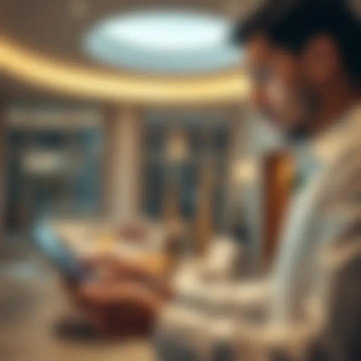 An expert analyzing property data on a digital device