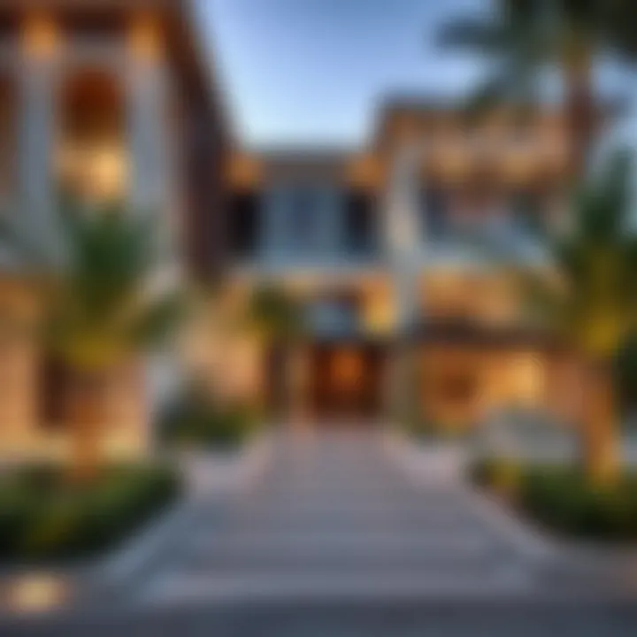 A modern architectural design of a luxury villa in Dubai