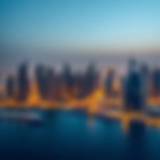 A panoramic view of Dubai's skyline showcasing iconic real estate developments