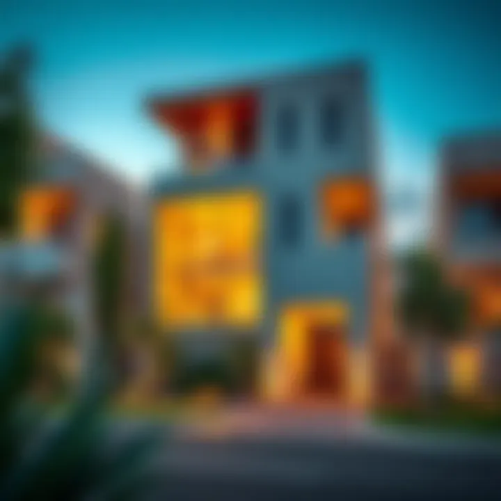 Modern architectural designs in the Triangle of Jumeirah Village.
