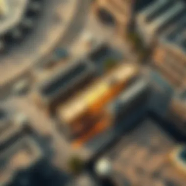Aerial view of Gold Souq Metro Station and surrounding area