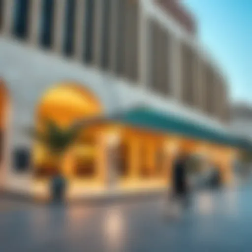 Exterior view of Gold Souq Metro Station showcasing modern architecture