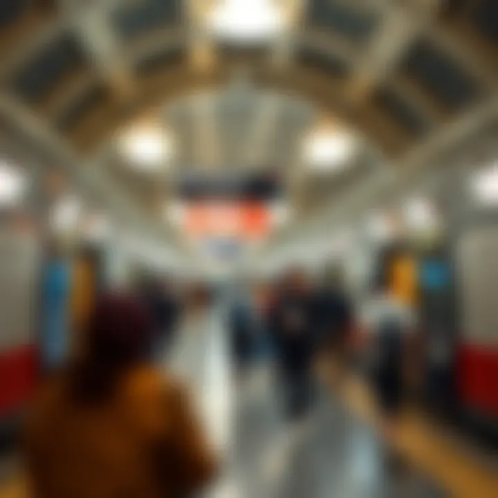 Interior of Gold Souq Metro Station highlighting passenger flow