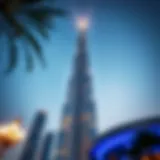 The stunning Burj Khalifa soaring into the sky