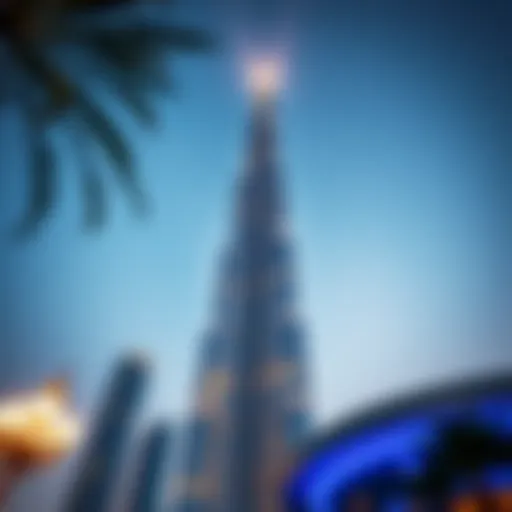 The stunning Burj Khalifa soaring into the sky