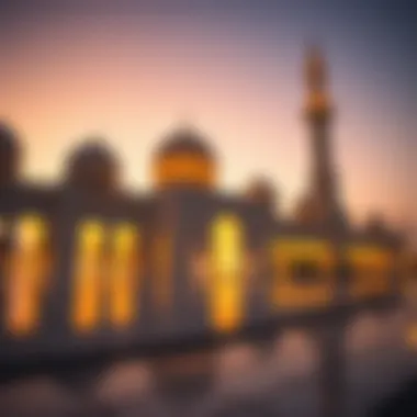 Sheikh Zayed Grand Mosque - A Cultural Gem The majestic Sheikh Zayed Grand Mosque at twilight