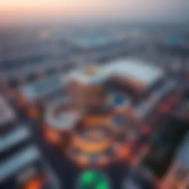 Aerial View of Prime Business Center in Jumeirah Village Circle Aerial view of Prime Business Center