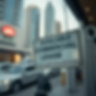 Available Commercial Lease in Deira An office sign indicating available commercial lease options in Deira