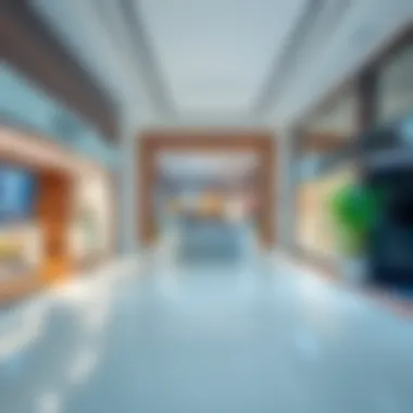 Modern Shop Space for Rent Interior view of a modern shop space available for rent in Deira