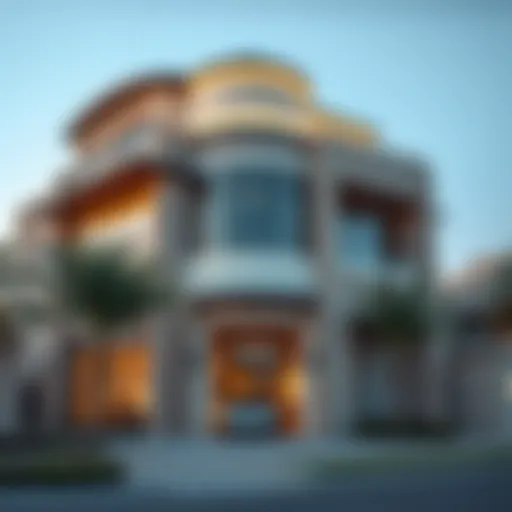 Exterior view of the studio showcasing its architectural elegance