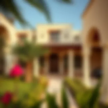 Unique Architectural Styles of Farmhouses Architectural details showcasing the unique design elements of UAE farmhouses