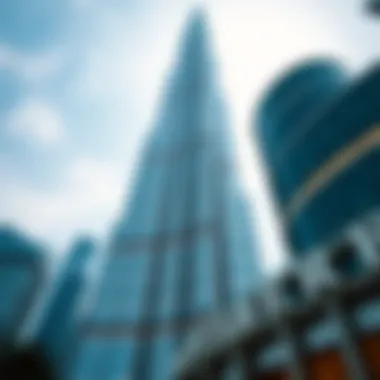 Architectural Features of Burj Khalifa Architectural details showcasing the design of Burj Khalifa