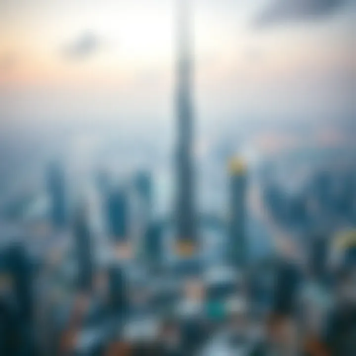 A panoramic view of Dubai from Burj Khalifa
