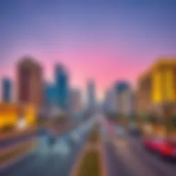 Vibrant skyline of Bur Dubai showcasing modern architecture