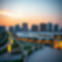 A skyline view of Nuaimia showcasing modern architecture